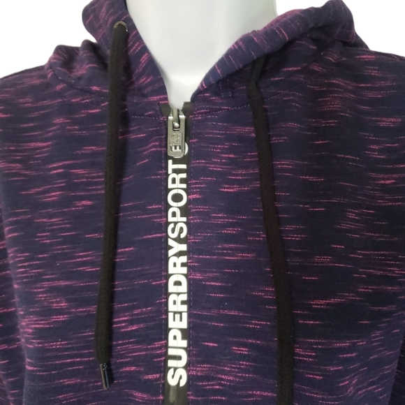 𝅺SUPERDRY Sport Gym Tech Luxe Crop Hoodie - Women's - Picture 9 of 14